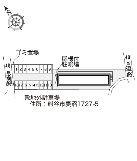 ★手数料０円★熊谷市妻沼　月極駐車場（LP）